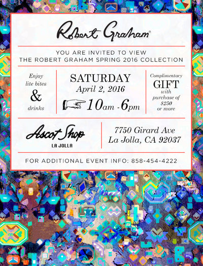 Robert Graham Event Saturday!