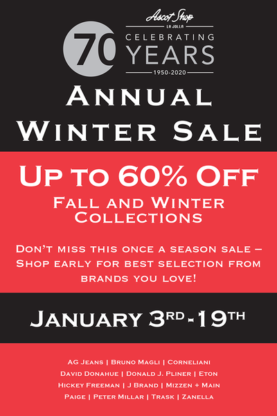 Annual Fall and Winter Sale On Now!