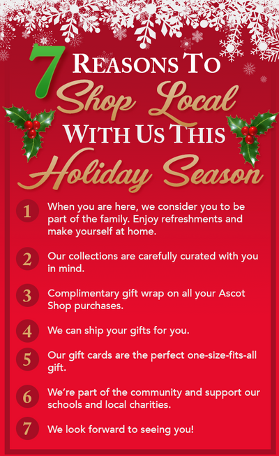 7 Reasons to Shop Local with Us this Holiday Season!