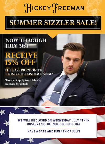 Hickey Freeman Summer Sizzler Sale