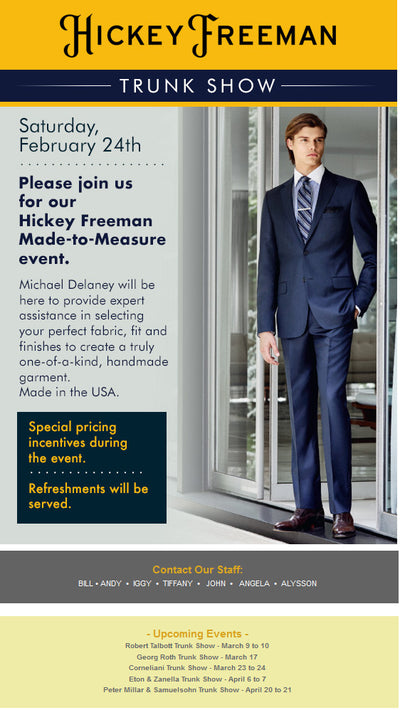 Hickey Freeman Trunk Show