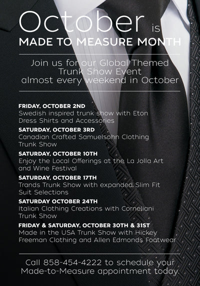 October Is Global Made-To-Measure Month!