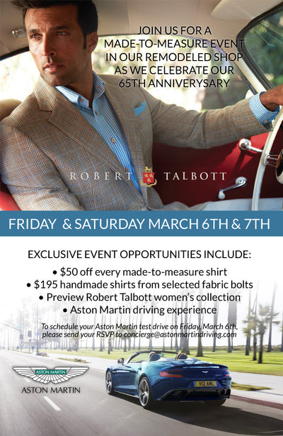 Robert Talbott Event This Weekend!