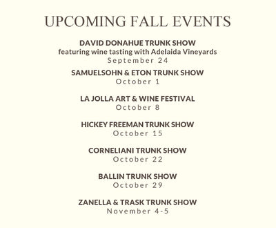 Upcoming Fall Events